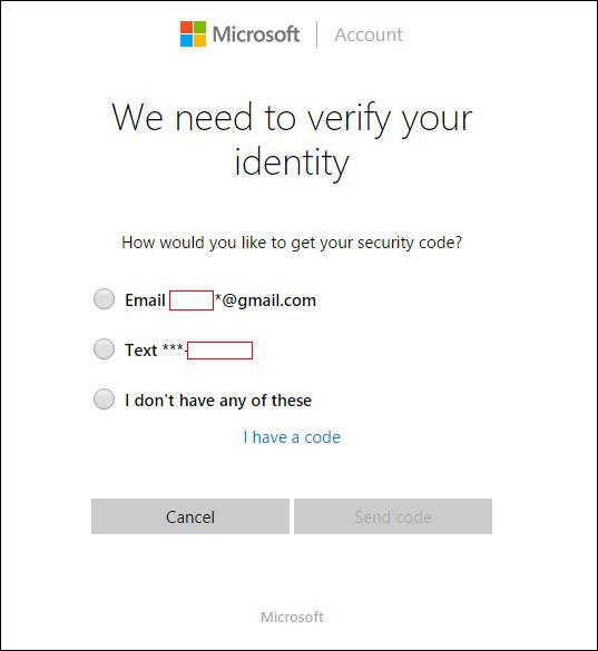 microsoft account verify your identity