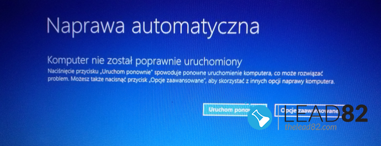 windows automatyczna naprawa opcje zaawansowane